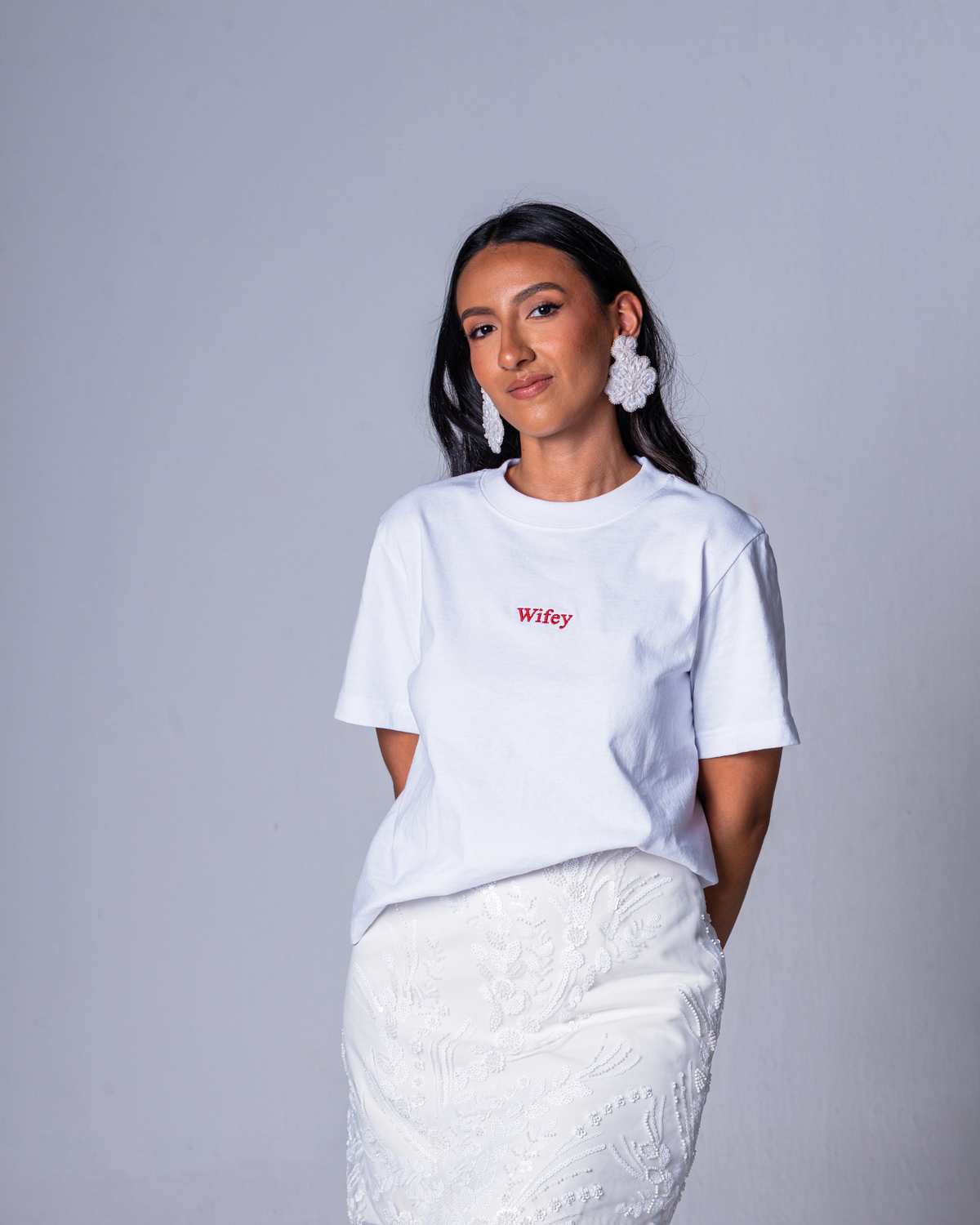 "Wifey" Embroidered T-Shirt