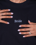 Black & White "Bride" Embroidered T-Shirt