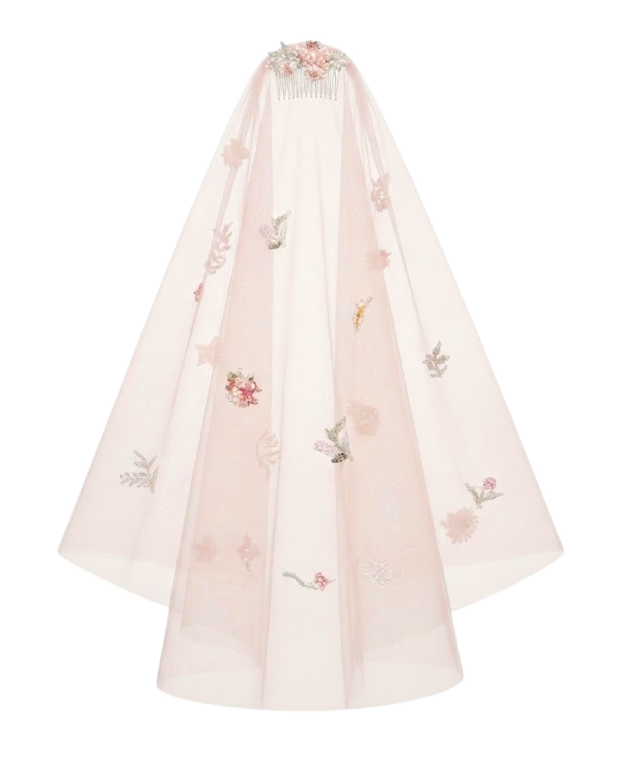 Flora´s Beaded Short Veil