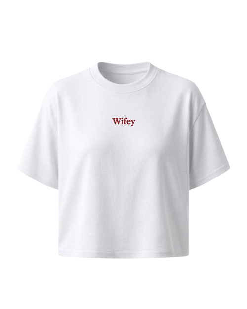 "Wifey" Embroidered T-Shirt